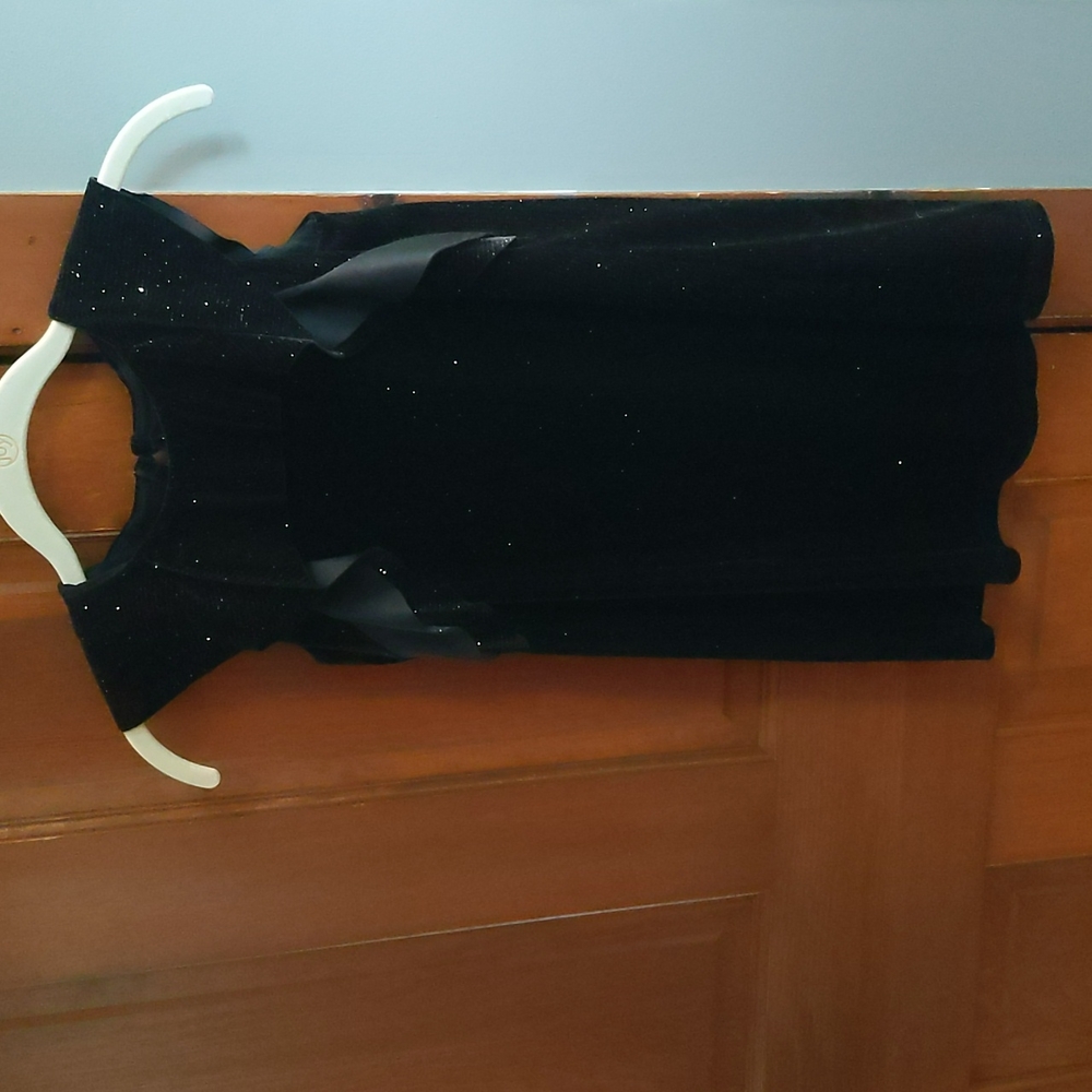 Sparkly Velour Party Dress w Ruffles 6 6X
